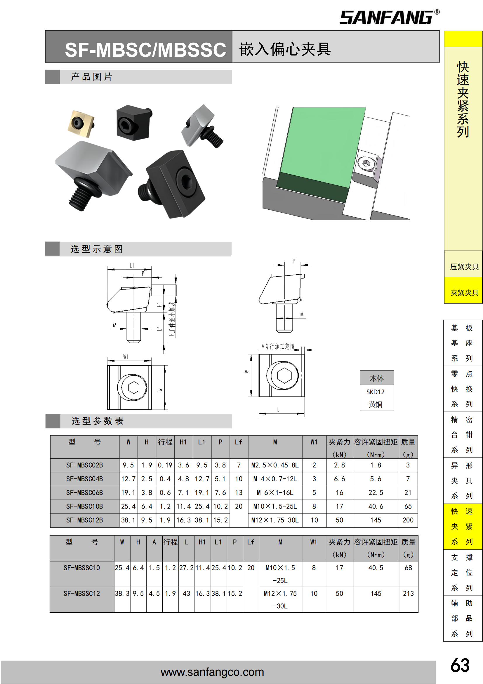嵌入偏心夾具